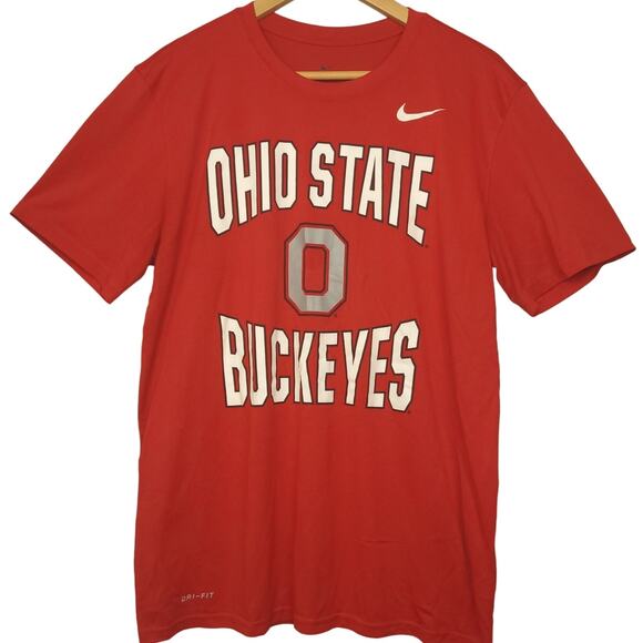Ohio State Buckeyes Nike Men's Dri-Fit T-Shirt Size Large Red - Picture 2 of 14